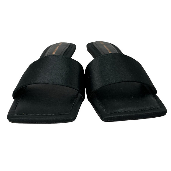 Good American NEW Kickstand Square Toe Slide In Black Spanish Made Sandals  8 - Picture 4 of 10